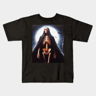 Skeleton at Night Kids T-Shirt